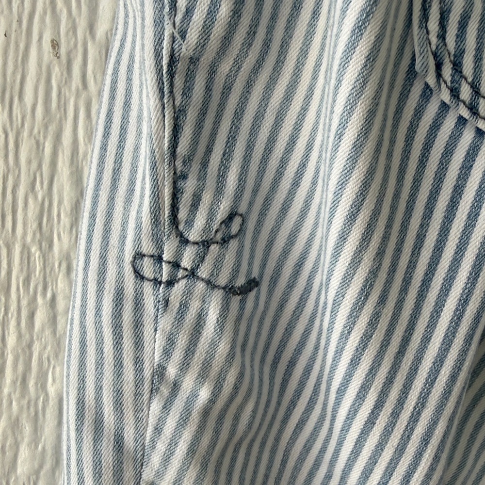 Anthropologie Level 99 Railroad Stripe Lily Skinny Straight Denim Jeans sz 28 - Picture 5 of 7